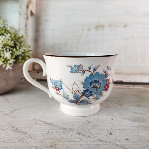 Vintage Versatone Noritake Japan Bleu Fleur Design Tea / Coffee Cup Replacement - Picture 3 of 8
